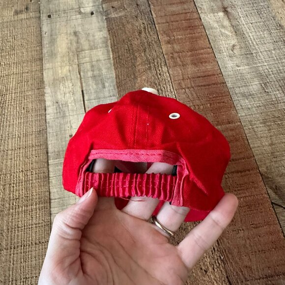 Little League Red Adjustable Baseball Cap With Embroidered Patch Baby Size - Picture 3 of 6